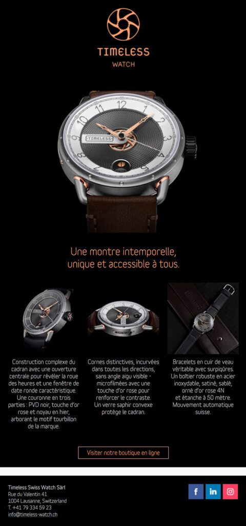 campagne mailing timeless
